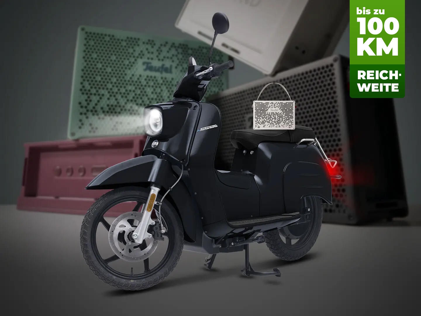 eSchwalbe 50er - Black Devil 45 km/h 100% Elektrisch